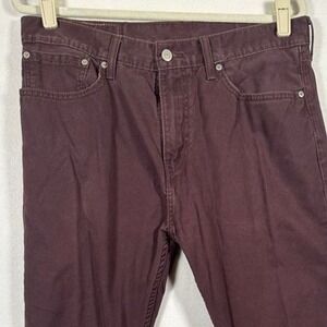 LEVI'S 508 Jeans Men's‎ 34x30 Burgundy 5-Pocket Casual